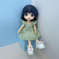 niannyyhouse OB11 1/12 BJD Doll Clothes Dress Bunny Shoes 4.3in Action Figures Doll Dressup (Green)