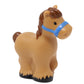 Fisher-Price Replacement Part for Collectible Little People Barnyard Farm Dollhouse Playset CBG45 - Replacement Brown Horse with Brown Mane and Tail