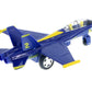 Playmaker Toys ?? United States Navy Blue Angels F/A-18 Super Hornet Fighter Jet 9 Inch Die Cast Metal Model Toy with Pullback Action