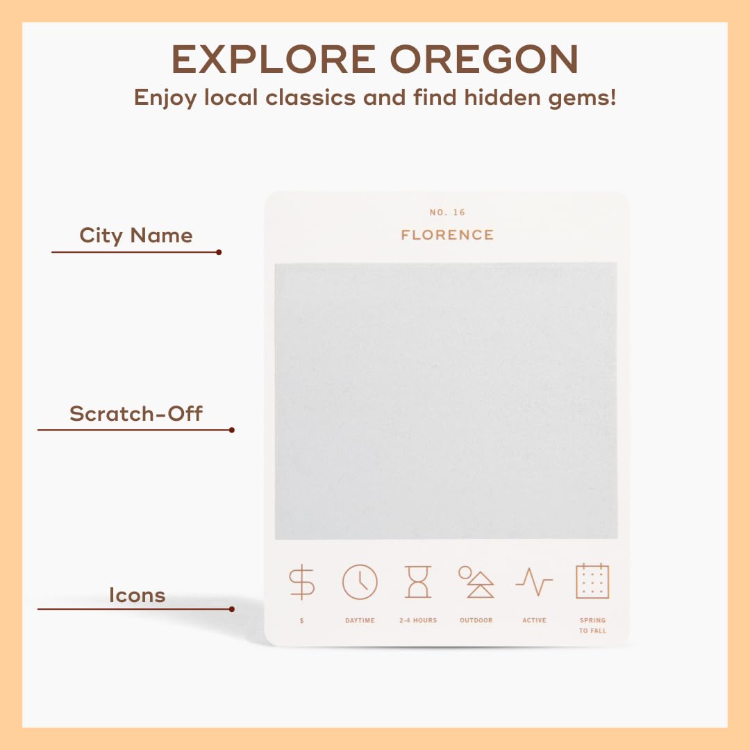 Reach International Outfitters Oregon Adventure Bucket List: 50 Scratch-Off Cards for Outdoor Activities, Tourist Attractions, and Road Trips