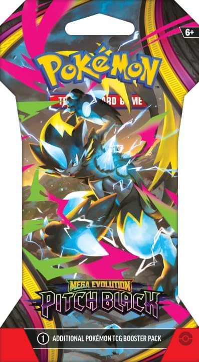 Pokemon TCG Trading Card Game Mega Evolution Pitch Black - 8 Booster Packs, 10 Cards per Pack.