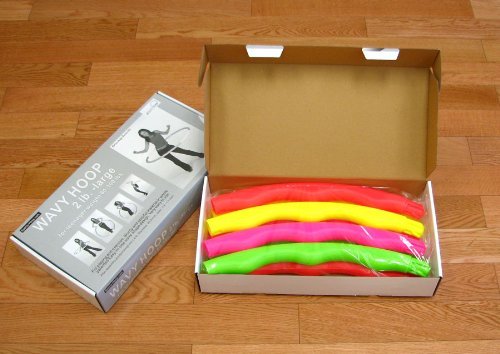 Exercise Hula Hoop Wavy Hoop 2B, 1.8 lb Large, for Teens. 4 Neon Colors