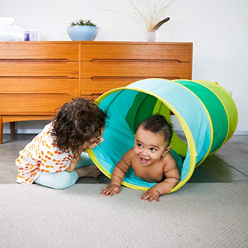 LOVEVERY | The Organic Cotton Play Tunnel | Pop-Up & Collapsible Play Tunnel with Organic Cotton Carrying Case, Toddler Gift for Indoor and Outdoor