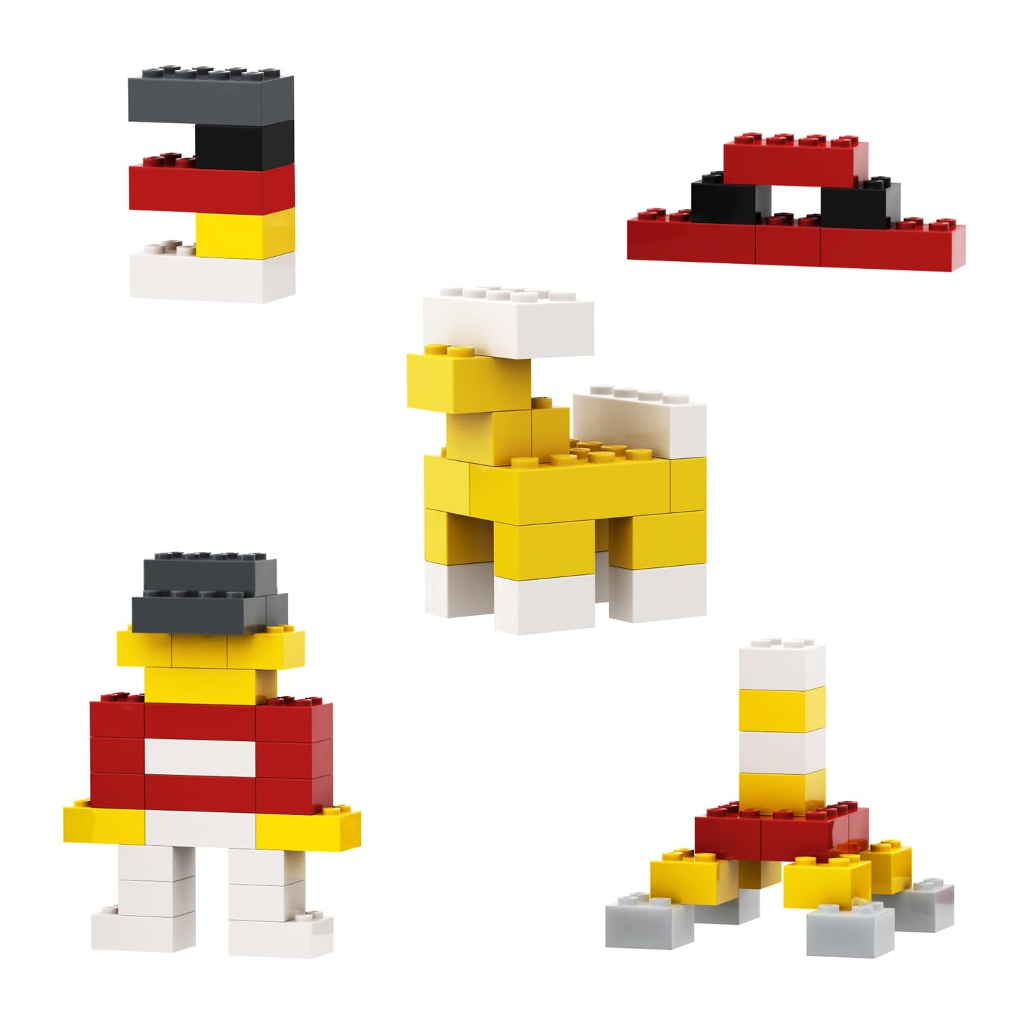 WEBRICK 300 Pcs Classic Building Bricks, Black Bulk Bricks,Compatible with Lego and Major Brands Parts and Pieces, Creative Building Block Toys