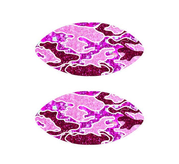 EyeBlack Glitter Pink Camo Face Stickers - 8 Oval Shaped Stickers - Easy to Use Decals for Festivals, Parties, Cowboy