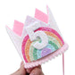 WAWUO Birthday Rainbow Girl Crown, Birthday Hat For Event Party Supplies, Photo Props