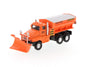Playmaker Toys Show Plow Truck 6" Die Cast Metal Model Toy Truck w/Pullback Action (Orange)