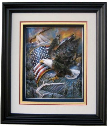 American Pride - Eagle and Flag - Paper Tole 3D Decoupage Craft Kit Size 8x10 inches 18988 (The Additional Pictures Show Examples of This Craft Kit