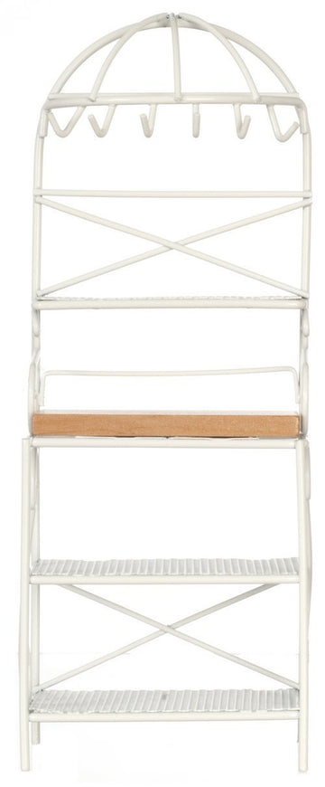 Dollhouse Miniature White Kitchen Rack for 1 Inch Scale 1:12 Doll House