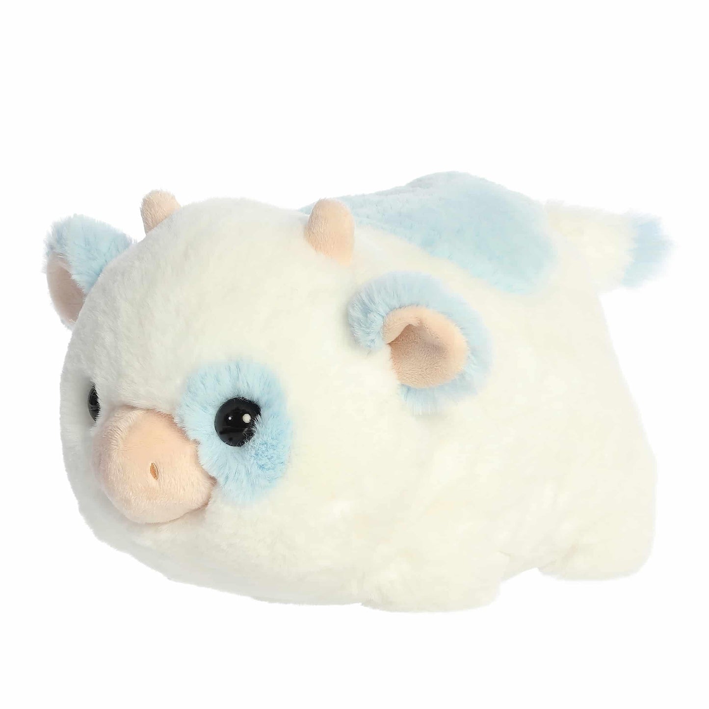 Aurora® Adorable Spudsters™ Bonnie Blueberry Cow™ Stuffed Animal - Round Shape Makes for Comforting Cuddles - Perfect for Kids All Ages and Animal