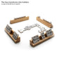 Unique Design | Dominos Set & 4 Wooden Racks/Trays | Double 6 Dominoes Portable Travel Set | Double Six Dominoes Set 4 Tiles Holders | 28 Tiles
