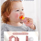 Ginbear Silicone Baby Fruit Food Feeder & Freezer Tray (Set of 2), Infant Teething Feeder Pacifiers with Baby Popsicle Molds Combo 4 Months+ (Hazy