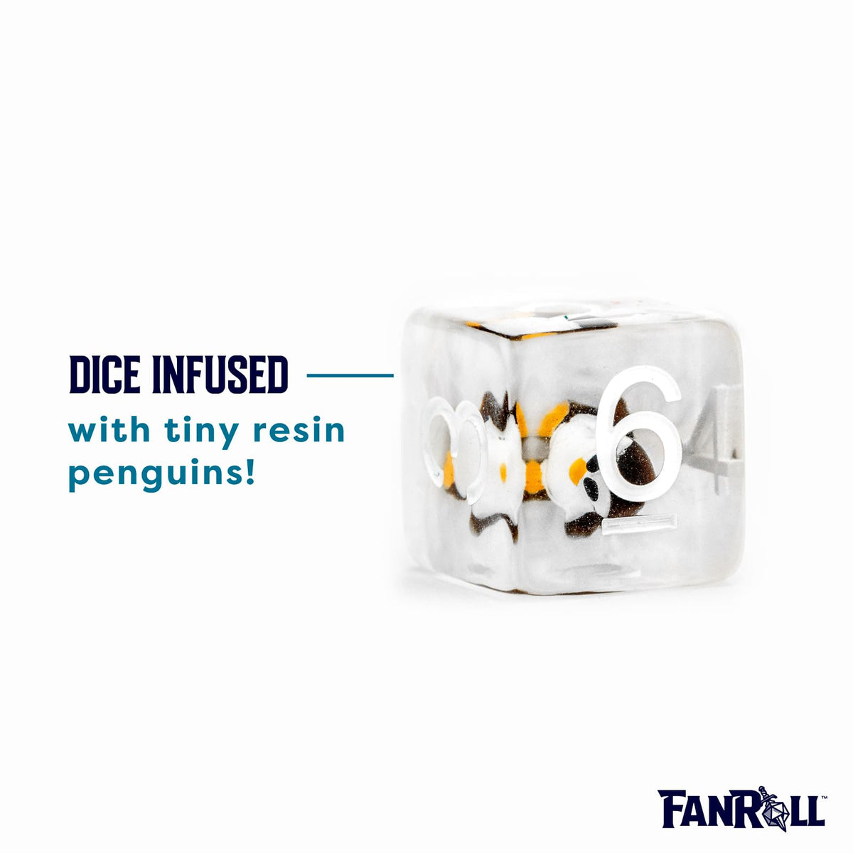 FanRoll 16mm Resin Poly DND Dice Set: Penguin Dice, Role Playing Game Dice for Dungeons and Dragons