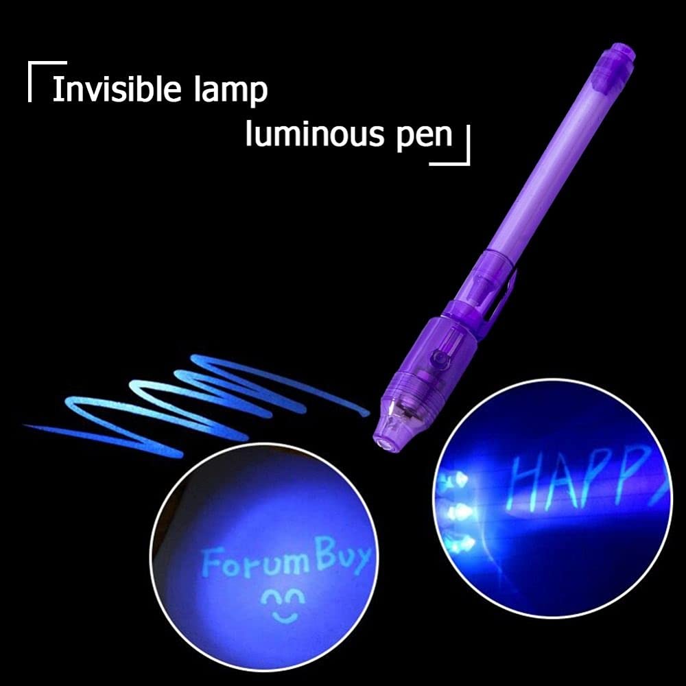 ZUNTENG Invisible Ink Pen,14Pcs Spy Pen,Invisible Disappearing Ink Pen with uv Light Fun Activity Entertainment for Secret Message and Kids Goodies