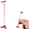1Set Red Miniature Model Microphone with Stand,1:12 Dollhouse Models, Mini Decortion Furniture Microphone 3.66 in.