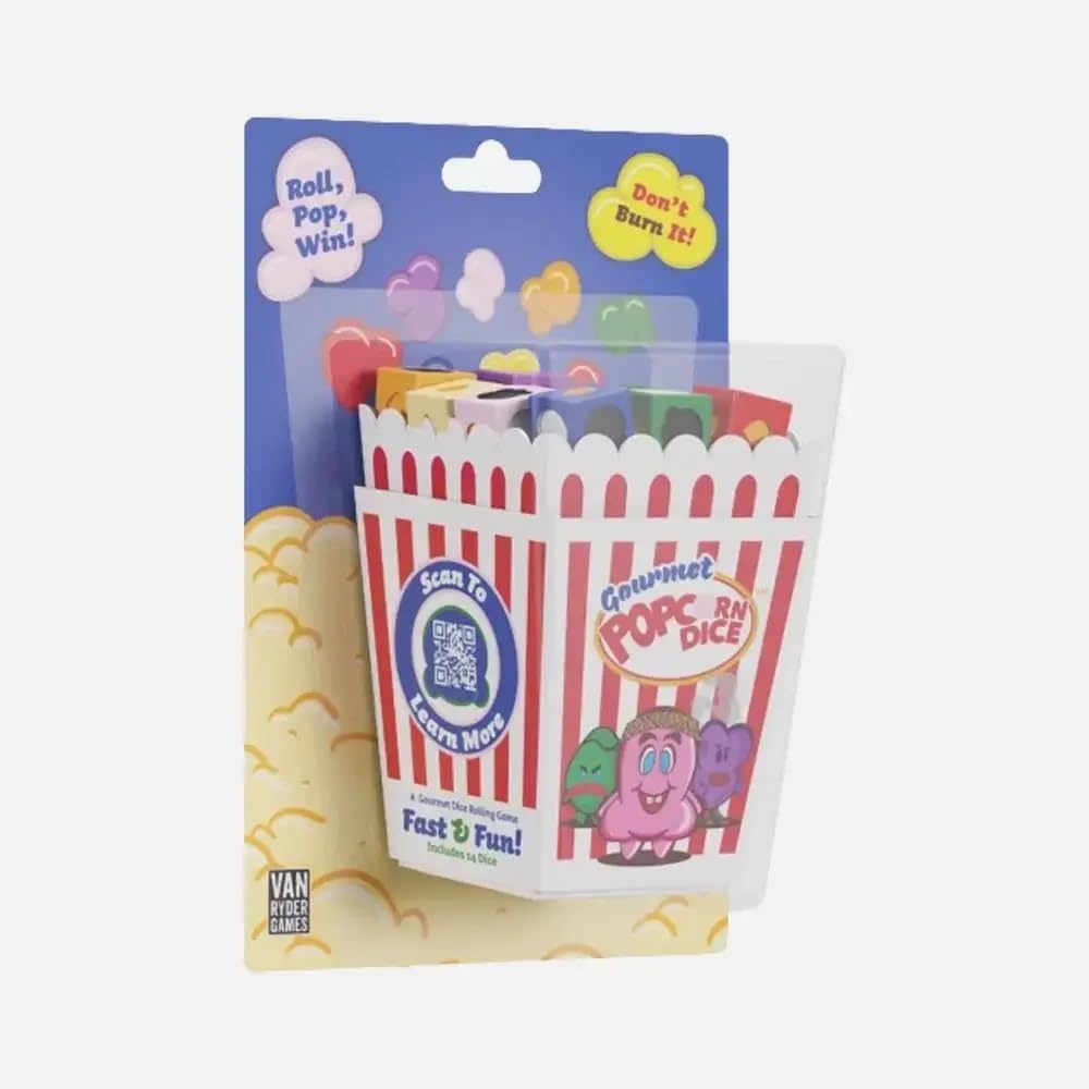 Van Ryder Games - Gourmet Popcorn Dice - Interactive Board Game - 2-6 Players, 10-15 Minute Gameplay - Ideal Family Fun for Game Night - Ages 7+