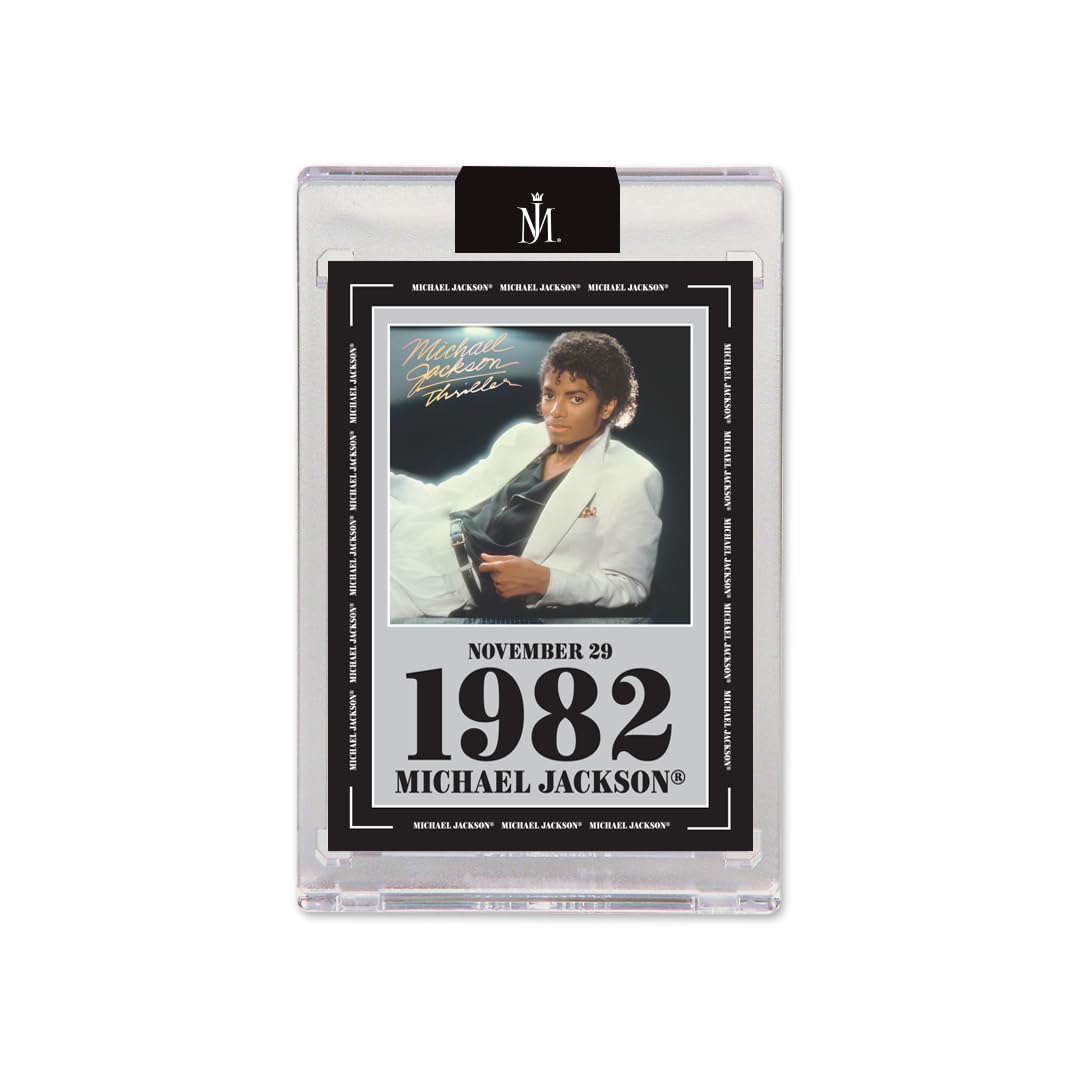 Michael Jackson Album Collection Exclusive Keepsake Trading Card Box, One Encased Serial Numbered Card Per Box, Featuring 7 Iconic Albums, Chase Gold