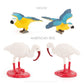 DOYIFUN 10 Pcs Simulated Bird Animals Parrot Model Figure Toys, Realistic Flamingo Birds Figurine Collection Playset Cake Toppers Gift for Kids