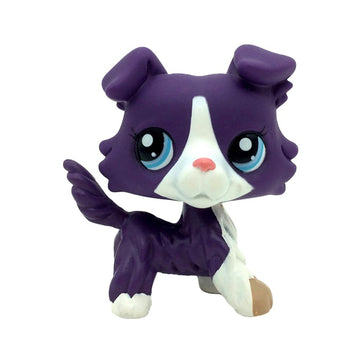 CFCLLBR #1676 Mini Pet Toys Purple Collie Dog Animal Figure