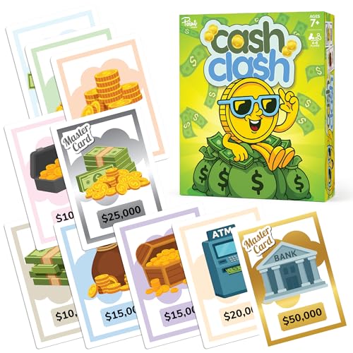 Point Games Cash Clash Card Game - Fast-Paced Family Wealth Building Game Competitive Set Collection & Strategy | Fun Party Game for Kids, Teens,
