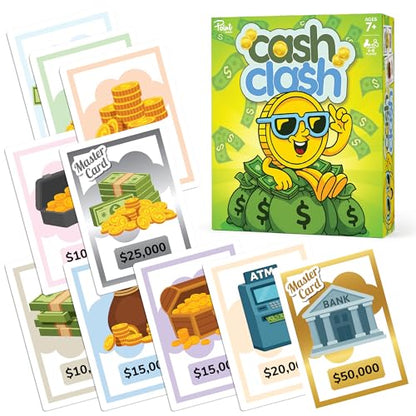 Point Games Cash Clash Card Game - Fast-Paced Family Wealth Building Game Competitive Set Collection & Strategy | Fun Party Game for Kids, Teens,