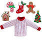 The Elf on the Shelf Sweater Set - Elf Boy or Girl Accessory with 5 Different Removable Decals Change Your Elves Costume Daily, Have Fun with Your