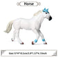 FLORMOON Animal Figures Realistic Quarter White Horse Plastic Early Educational Toys Cupcake Topper Party Gift for Kids 2+ Year Old