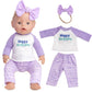 Sweet Dolly New Born Baby Doll Clothes, Coat, Pajamas, Bodysuits Outfits for 14 Inches to 18 Inches Dolls, 15 Inch Baby Dolls, 10 PCs in Total Clothes