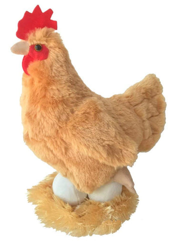 Adore 12" Penny the Hen Chicken with Eggs and Nest Stuffed Animal Plush Toy
