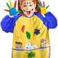 Kids Painting Set, Washable Paint for Kids 10 Colors, 7 Paintbrushes, Paint Palette, Painting Smock, Non Toxic Tempera Paints 2 oz Each,Paints