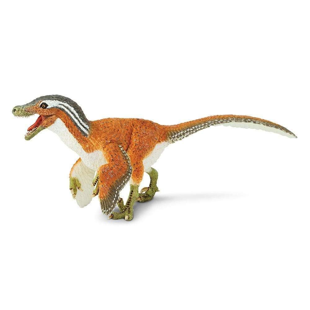 Safari Ltd. Feathered Velociraptor Dinosaur Toy - Realistic 8.5" Plastic Raptor Figure - Dinosaur Toys for Kids 3-5, Boys and Girls