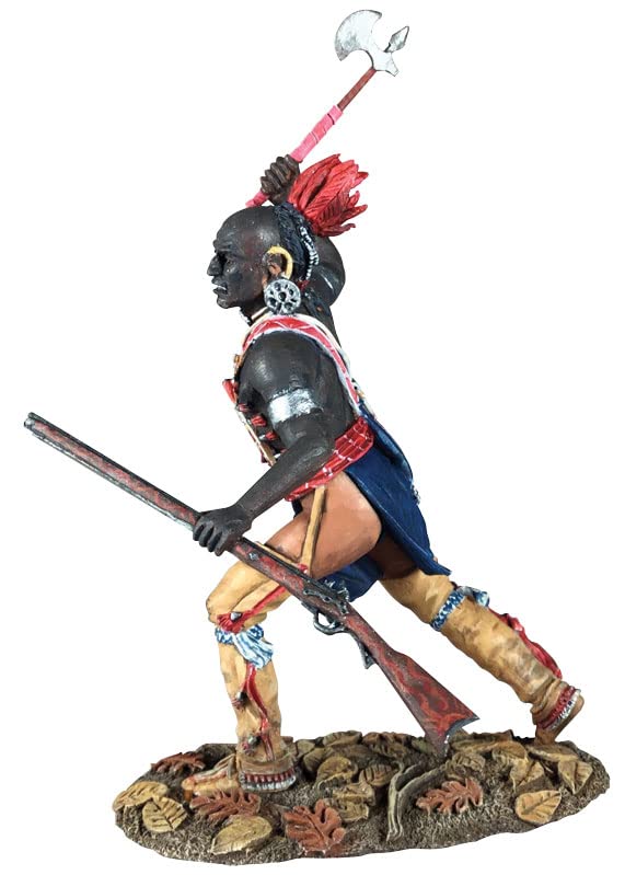 W. Britain Woodland Indian Attacking with Trade Axe 1:30 Scale Metal Figurine