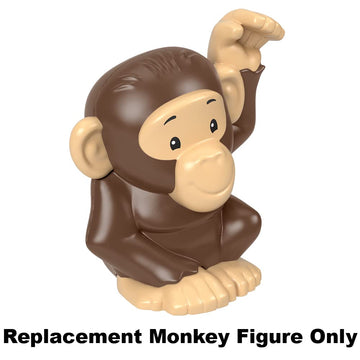 Fisher-Price Replacement Part Little People Go Wild Safari Guide Playset GNM37 - Replacement Brown Monkey Figure