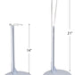 Tall Doll Stand for Large Dolls and Action Figures - White Metal Display Stand with Vinyl-Coated Waist Holder - Fits Dolls Approx 15 to 27 Inches Tall