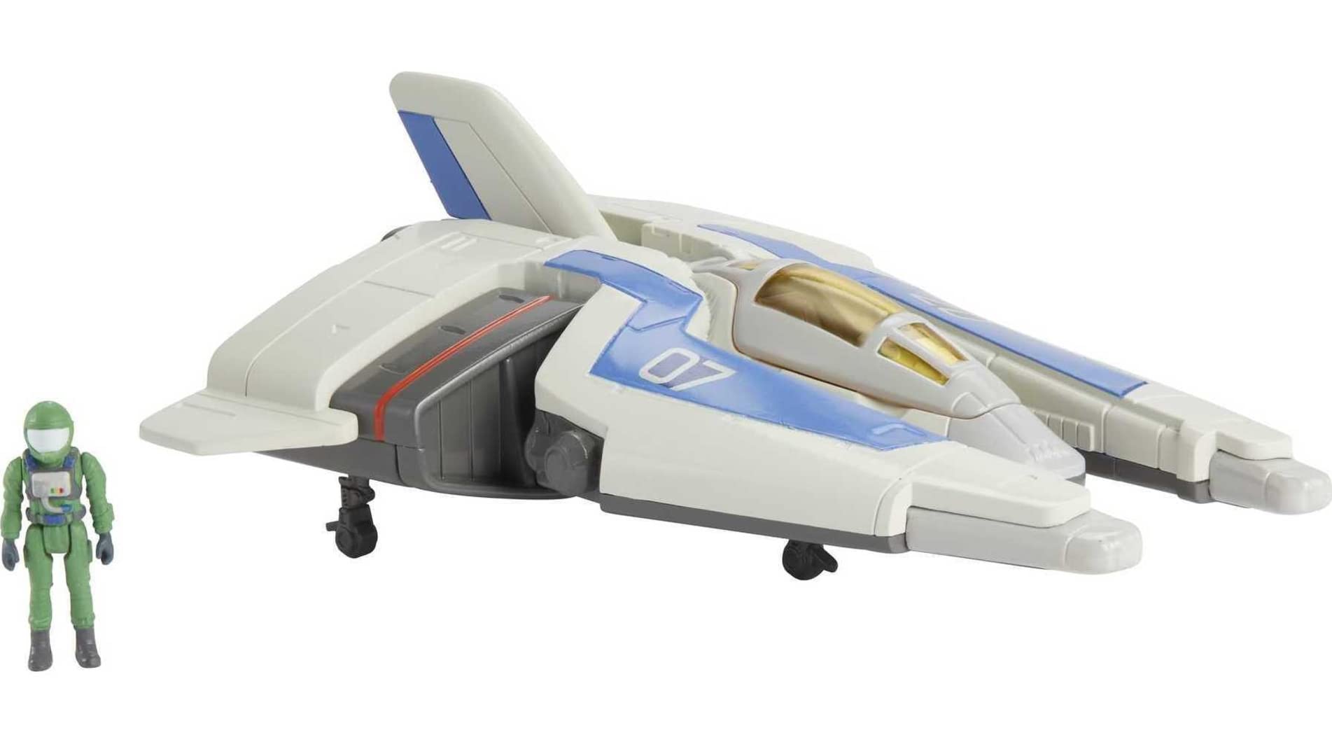 Mattel Disney and Pixar Lightyear Hyperspeed Series Mini Action Figure & Toy Vehicle Set, Buzz Lightyear & XL-07 Spaceship, 5.6-inch Vehicle