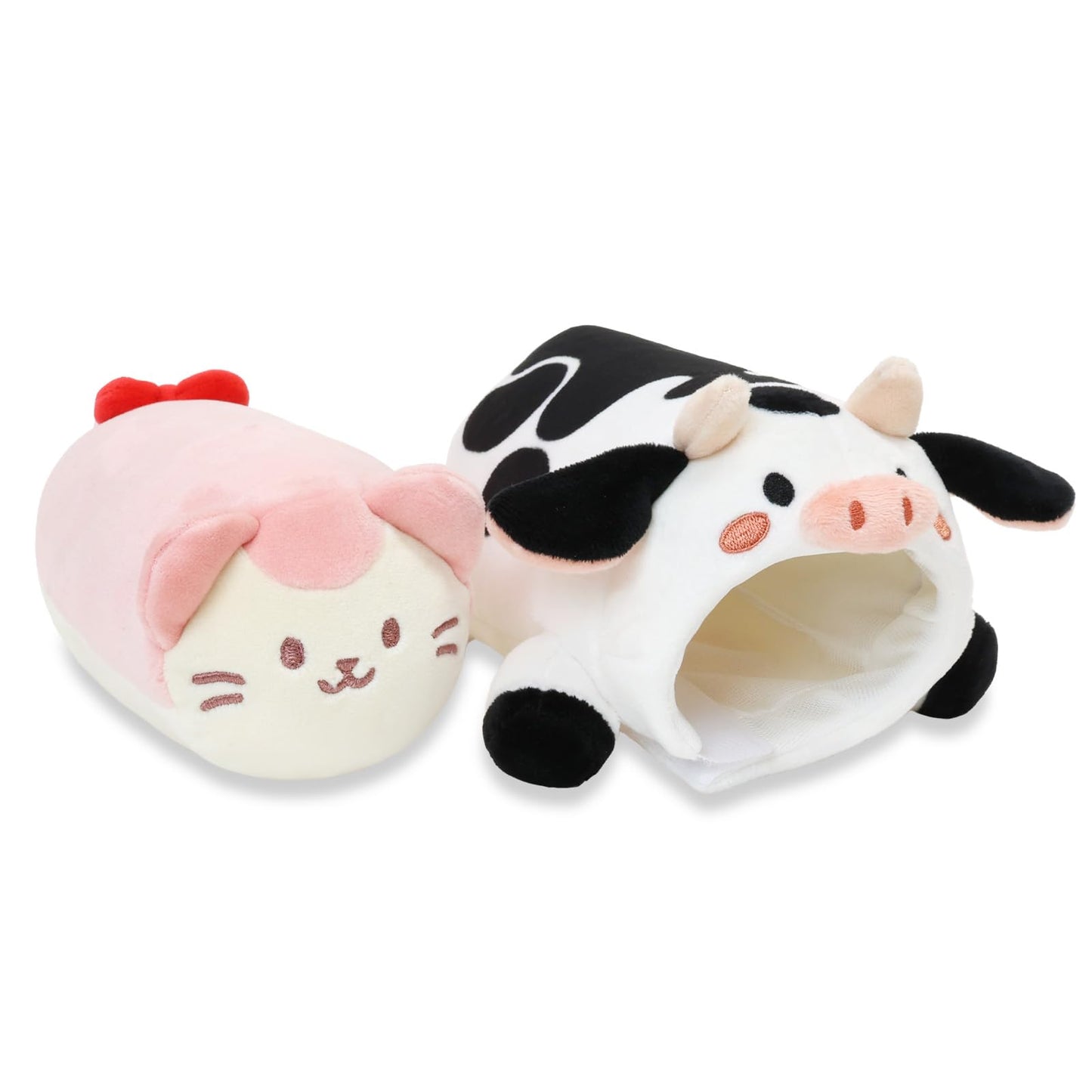 Anirollz Stuffed Animal Plush Toy - 6" Small Blanket Outfitz Doll | Soft, Squishy, Warm, Cute, Comfort, Safe | Birthday Pillow with Kawaii Pink Kitty