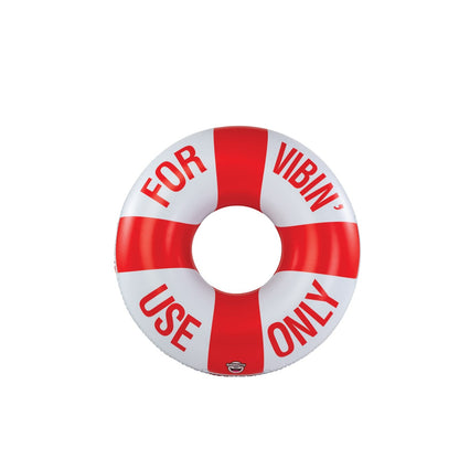 for Vibin' Use Only Pool Float, Over 5' Wide Inflatable Floatie Tube, Blow Up Swim Ring, Outdoor Summer Pool Party Decor