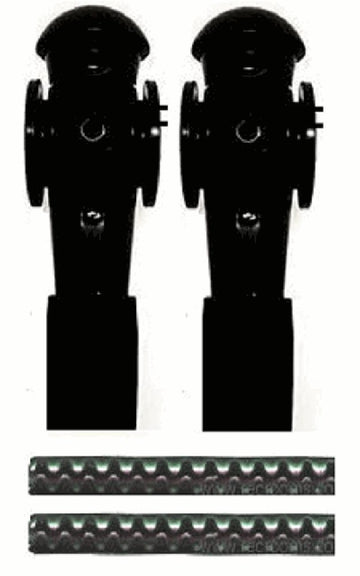 Tornado 2 Black Foosball Men Counter Balanced Pin