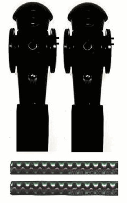 Tornado 2 Black Foosball Men Counter Balanced Pin