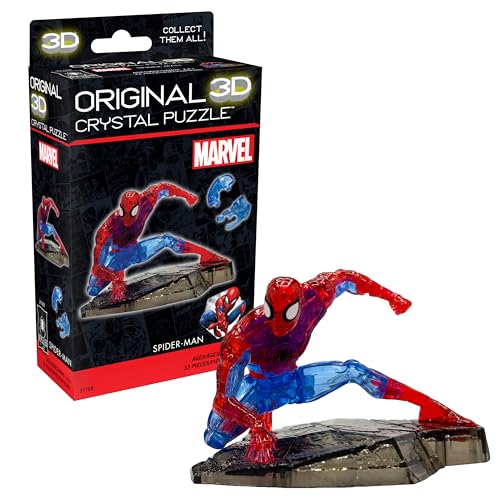 Marvel Spider-Man Crystal 3D Puzzle, 33-Pc Brain Teaser, Ages 12+