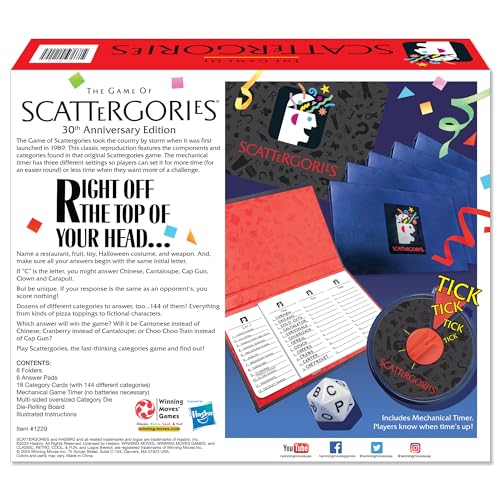 Winning Moves Scattergories 30th Anniversary Edition