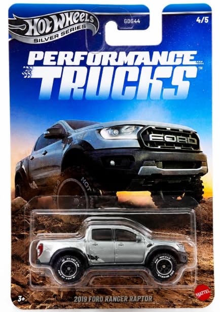 Hot Wheels Silver Series Performance Trucks 2019 Ford Ranger Raptor [Gray] 4/5-1:64 Scale Diecast Toy Vehicle