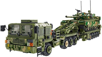 FULHOLPE 99A Tank Transporter Building Blocks Set, MOC Military Tank Model Bricks Construction Toy Compatible with Major Brands - 2784 Pieces