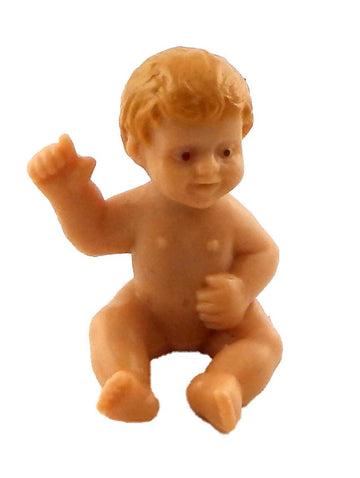 Dollhouse Rubber Baby Doll Sitting Down Miniature People Nursery Accessory