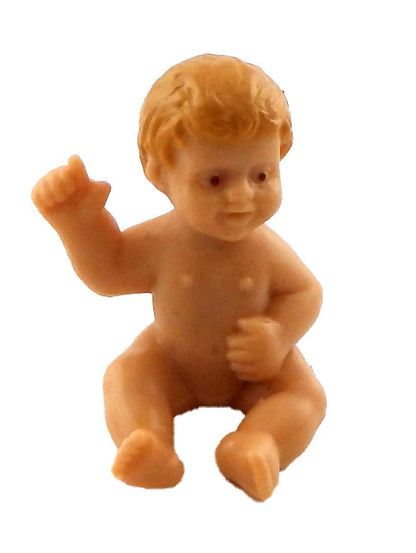 Dollhouse Rubber Baby Doll Sitting Down Miniature People Nursery Accessory