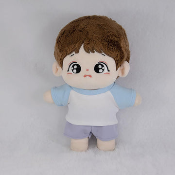 niannyyhouse 10cm 15cm 20cm Plush Doll Clothes Color Blocking T-Shirt Undershirt Soft Stuffed Plush Toy Dress Up Accessories (a5, 15cm)