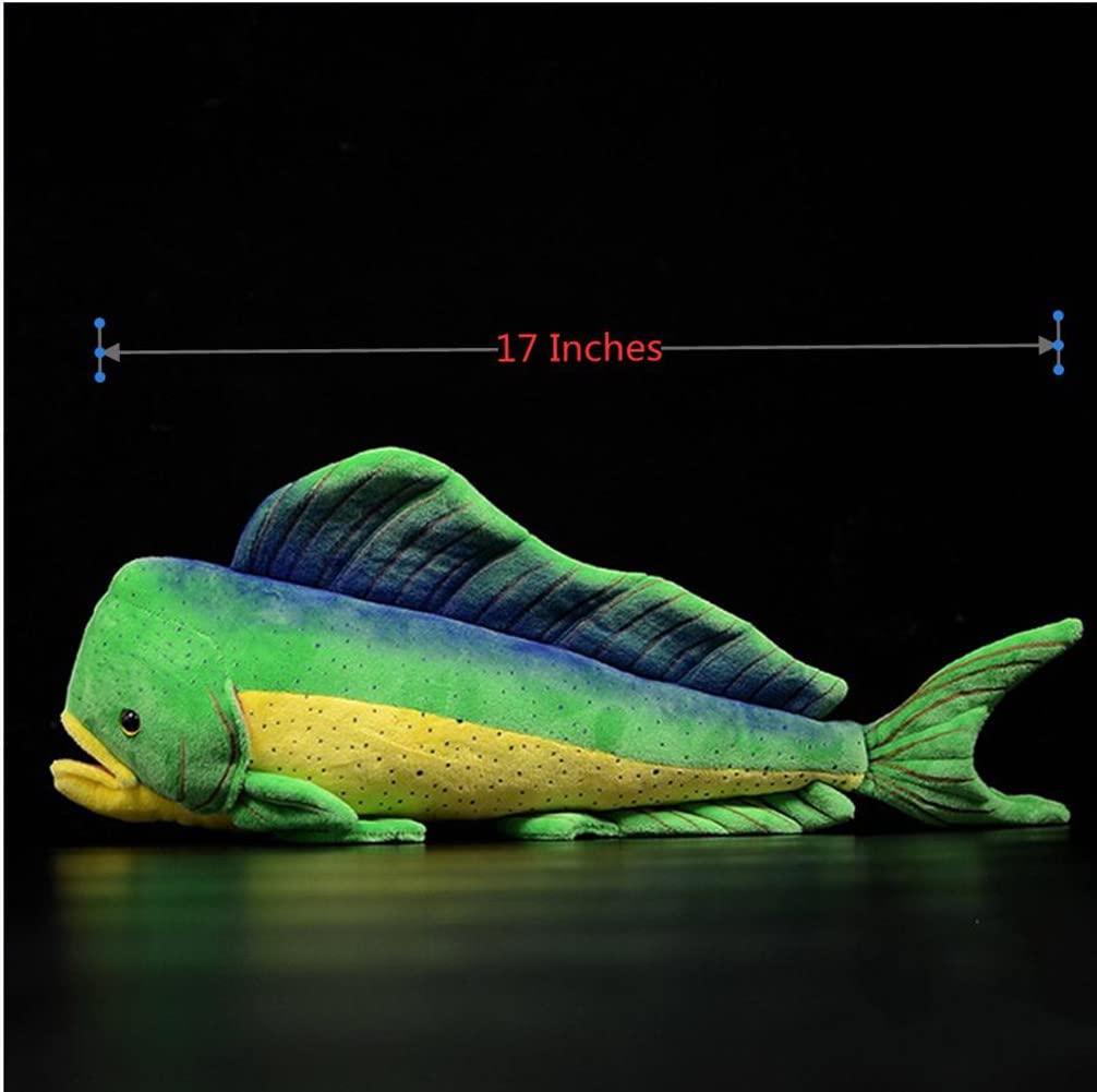 FRANKIEZHOU Simulation Mahi Mahi Toy,Ghost Saury Fish,Stuffed Fish Animal,Gifts for Kids,Sea Creatures Model Dolls Plushie-17 Long
