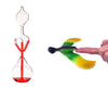 C&H Solutions Glass Science Toy Energy Hand Boiler (Red) + Colorful Balances Bird (Color May Vary)