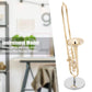 Trombon Miniatura Trombone Ornament Miniature Musical Instrument Trombone Model With Supoort And Case For Dollhouse Music Room Decoration