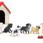 Toymany 12PCS Mini Dog Figurines Playset, Realistic Detailed Plastic Puppy Figures, Hand Painted Emulational Tiny Dogs Animals Toy Set, Cake Toppers
